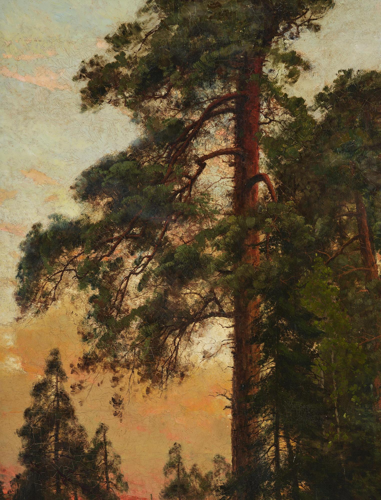 Arvid Mauritz Lindström, Twilight landscape.