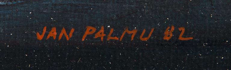 Jan Palmu, 'Tre persikor i sidoljus'.