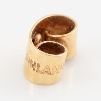 Björn Weckström, örhängen 18K guld med briljantslipade diamanter. Lapponia.