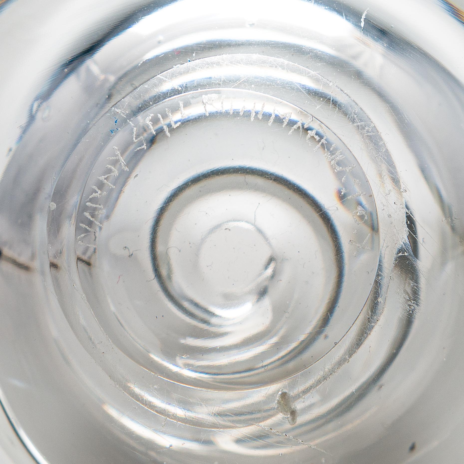 Nanny Still, an art glass signed Nanny Still Riihimäen Lasi OY.