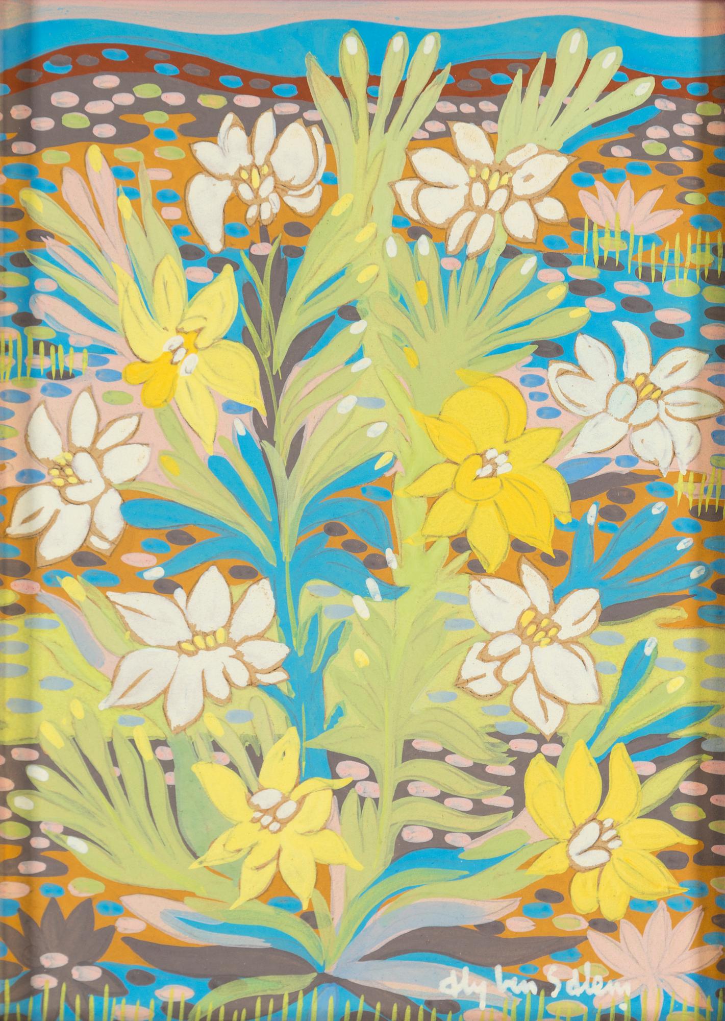 ALY BEN SALEM, gouache/watercolour, signed.