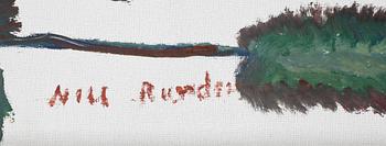 NILS "BJÖRNJÄGARN" RUNDGREN, olja på duk, sign.