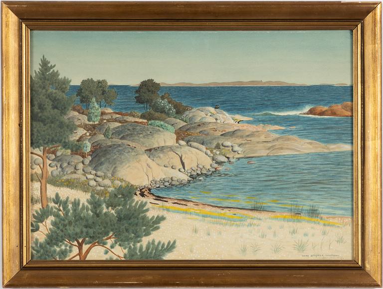 Oskar Bergman, "Badstranden".
