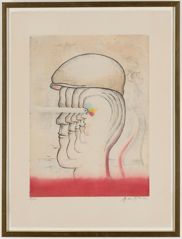 ANDRÉ FRANÇOIS, färgetsning. Signerad och numrerad 99/100.