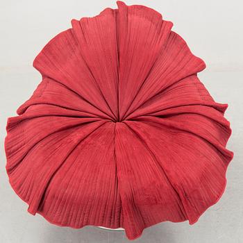 A MUTED RED KENNETH COBONPUE EASY ARMCHAIR, "Bloom", early 21st Century.