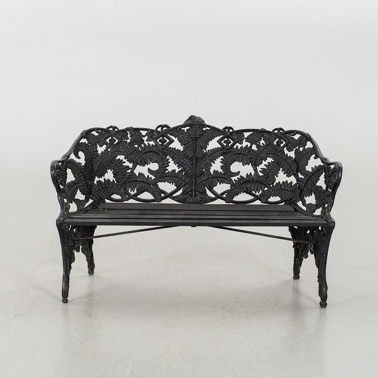 TRÄDGÅRDSSOFFA, märkt Melins Metallgjuteri Anderstorp, 1900-tal.