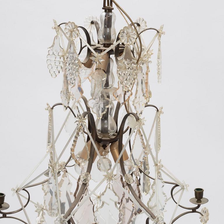 Chandelier, Rococo style, first half of the 20th century.