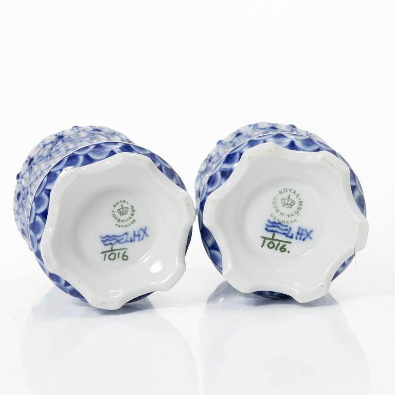 Royal Copenhagen, seven piece 'Blue Fluted Full Lace', Denmark.