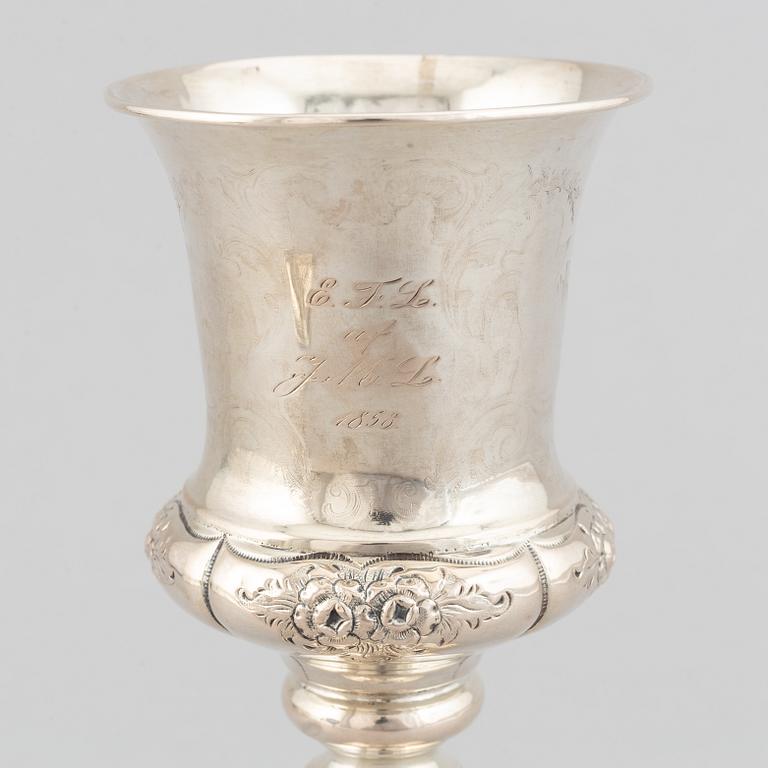 Two 19th century silver cups.