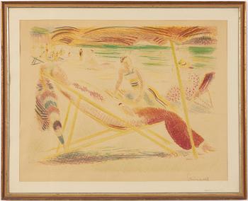 Isaac Grünewald, "På Alassios badstrand".
