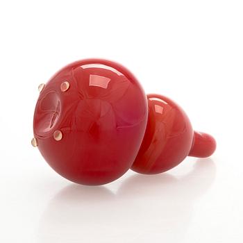 Oiva Toikka, A glass culpture, "Fruit" signed Oiva Toikka Nuutajärvi.