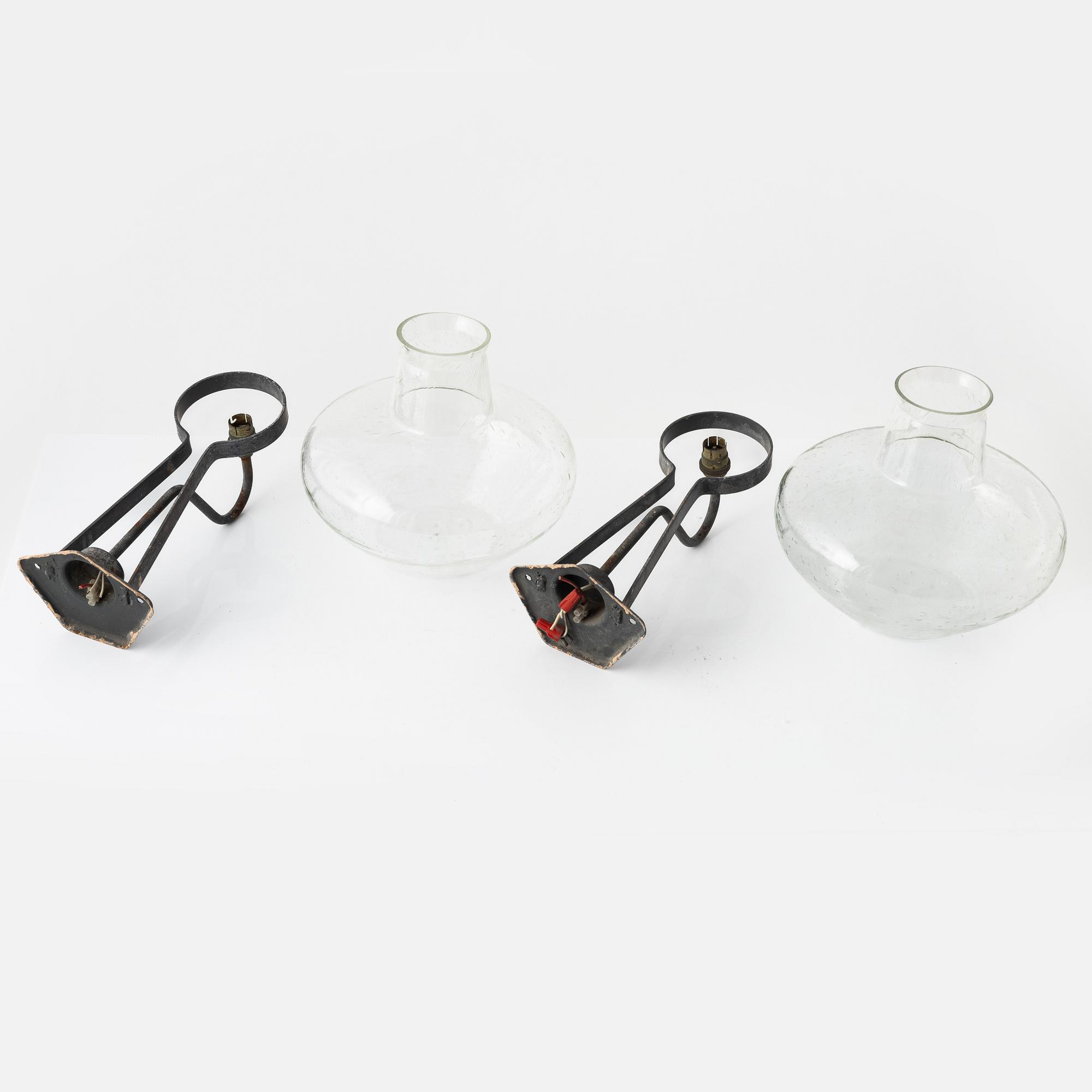 Vägglampor, ett par, Swedish Modern, ASEA, 1940/50-tal.