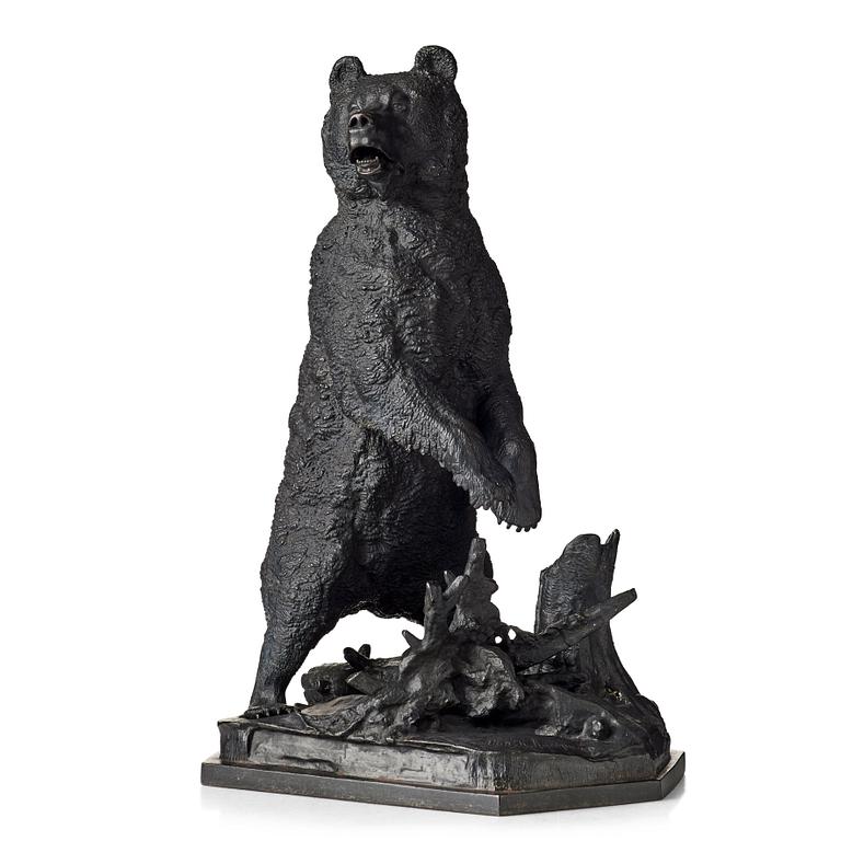 Nicolai Ivanovitch Lieberich After, NICOLAI IVANOVITCH LIEBERICH, sculpture, iron, signed, foundry mark, height 56.5 cm.