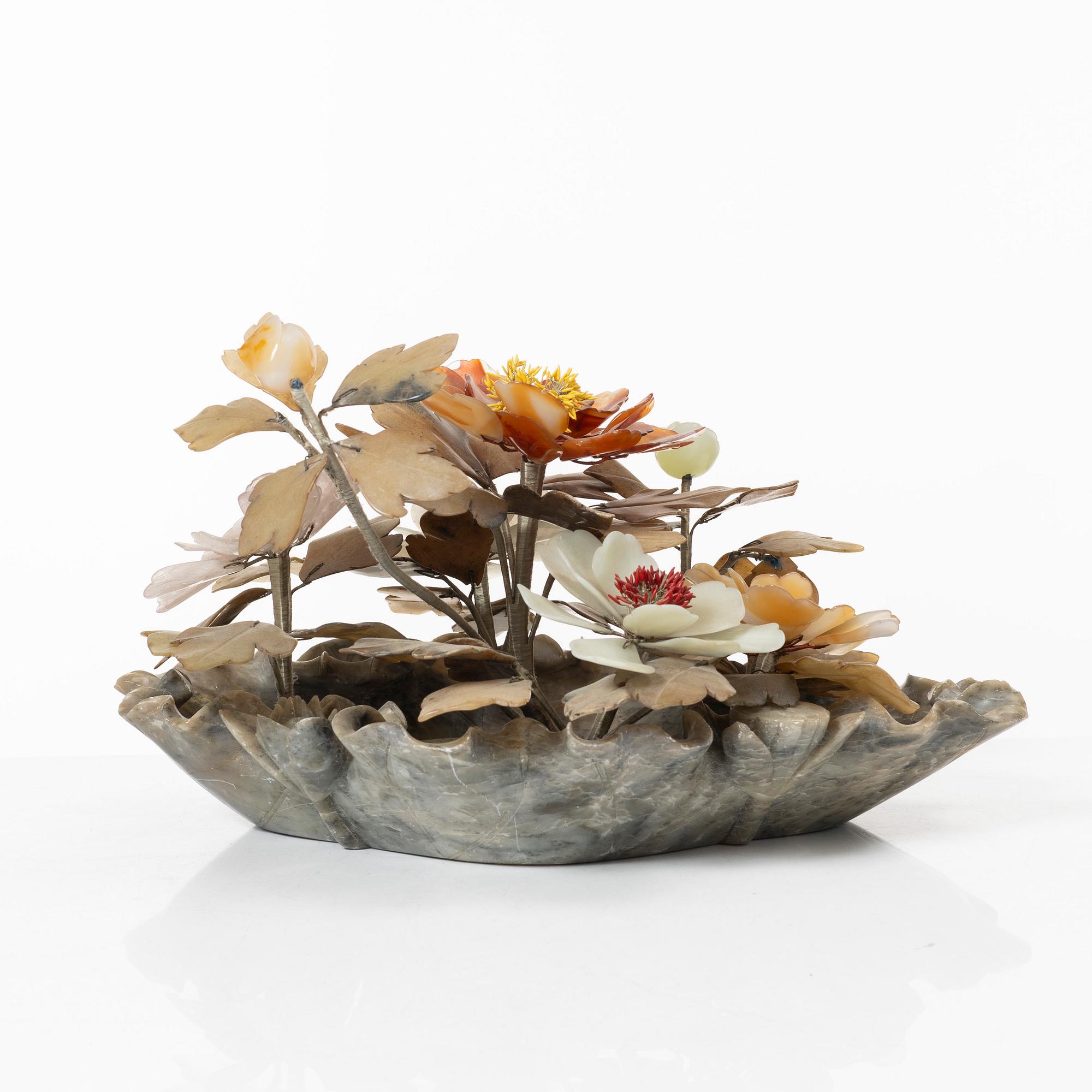 Table decoration, stone, China, 20th century.