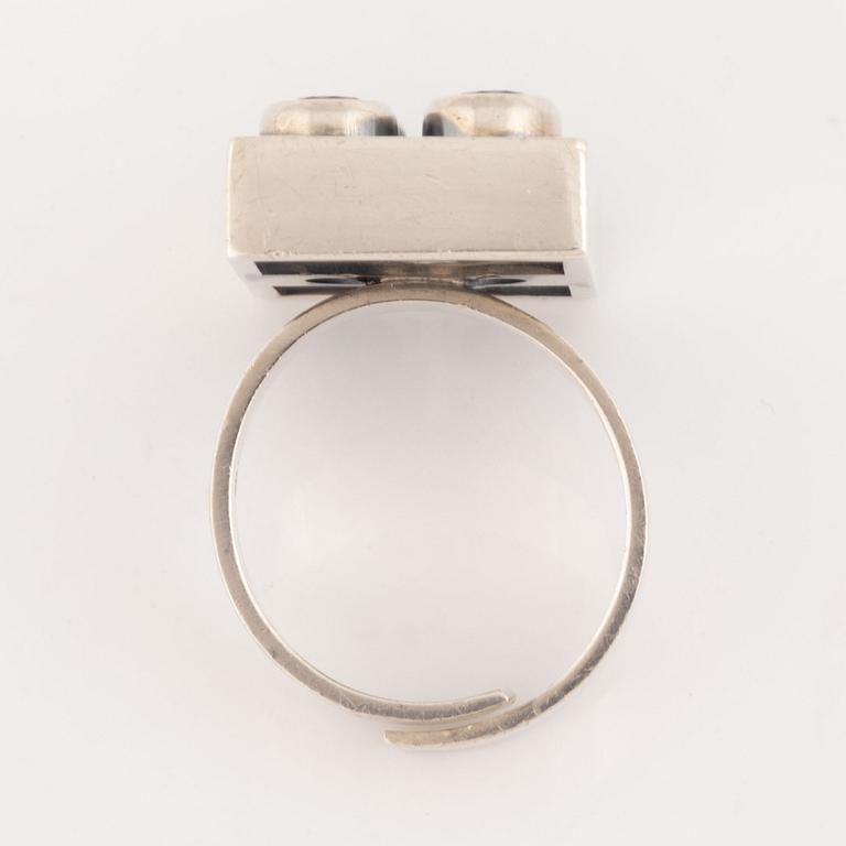 Elis Kauppi, silver and rock crystal ring.