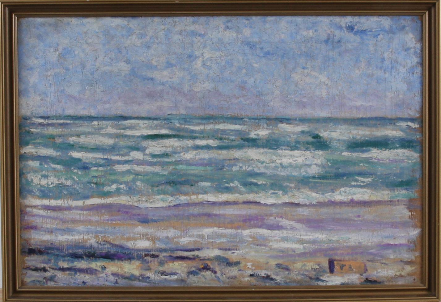 OKÄND KONSTNÄR, olja på duk, monogramsign TB.