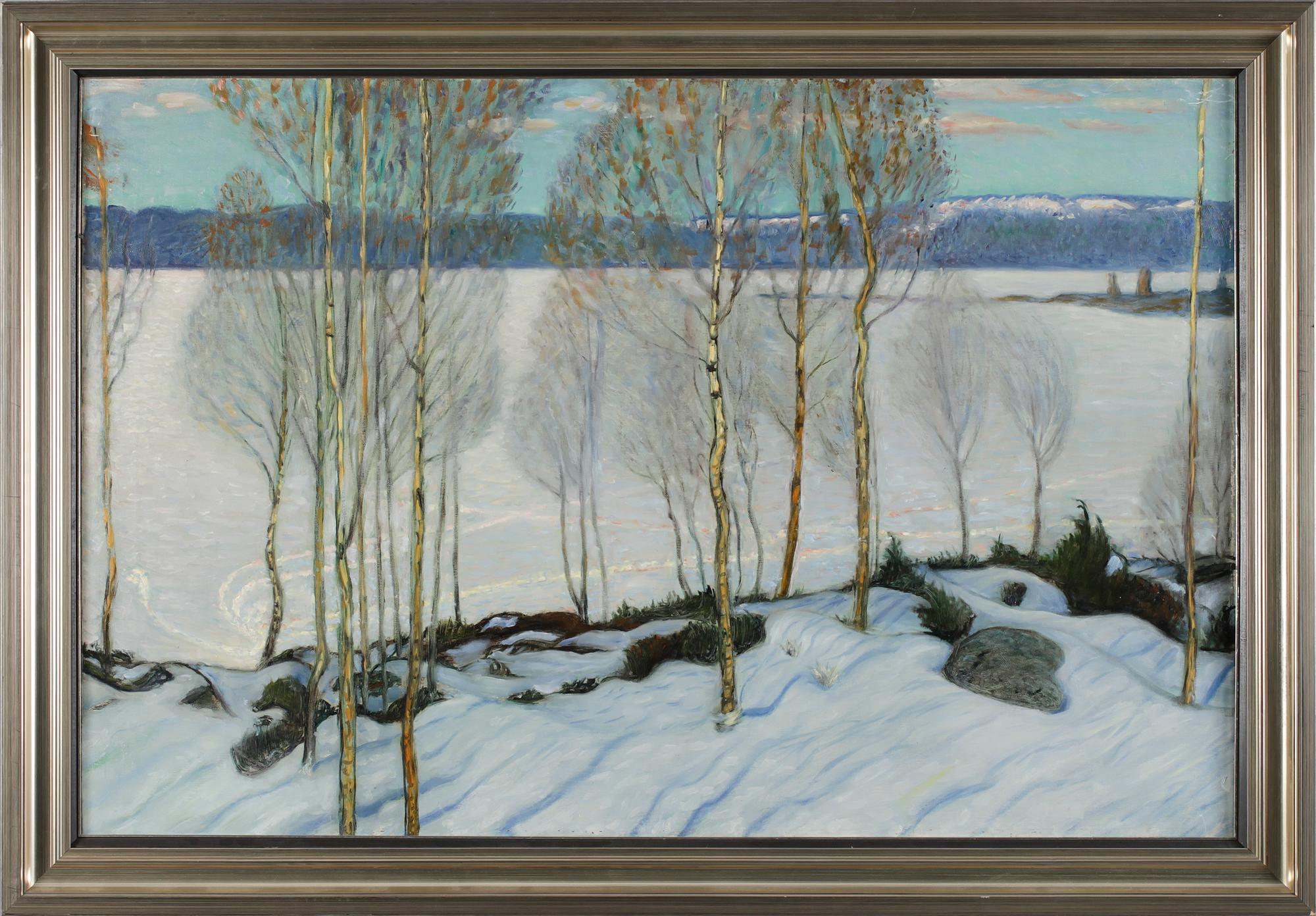 OKÄND KONSTNÄR, olja på duk, ej signerad, omkring år 1900.