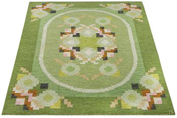 Ingegerd Silow, a flat weave carpet, signed IS, c. 230 x 170 cm.