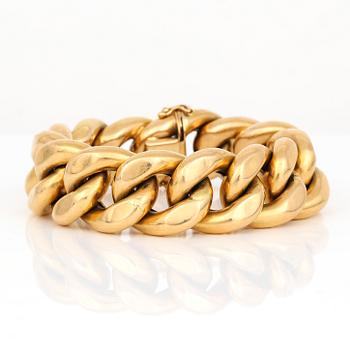ARMBAND, 18K guld. Total vikt ca 66 g.
