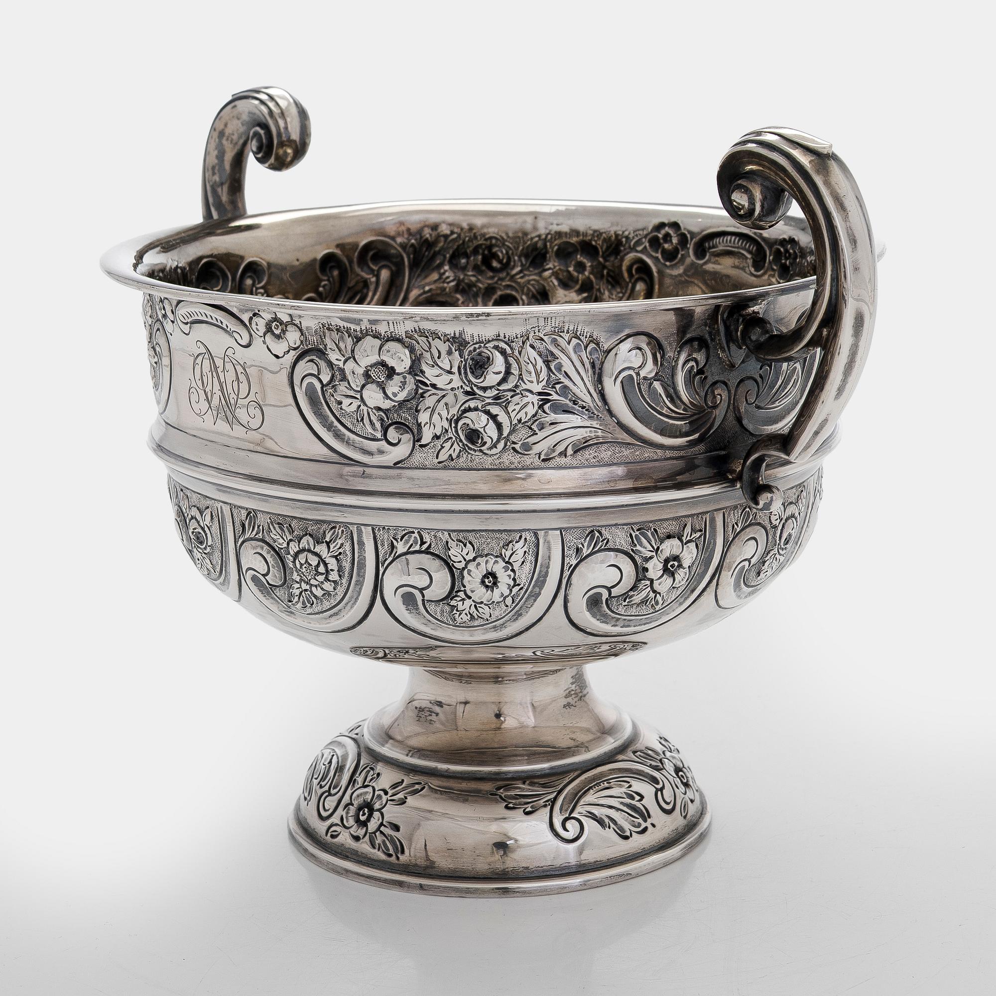 Skål, silver, Thomas Hayes, Birmingham 1904.