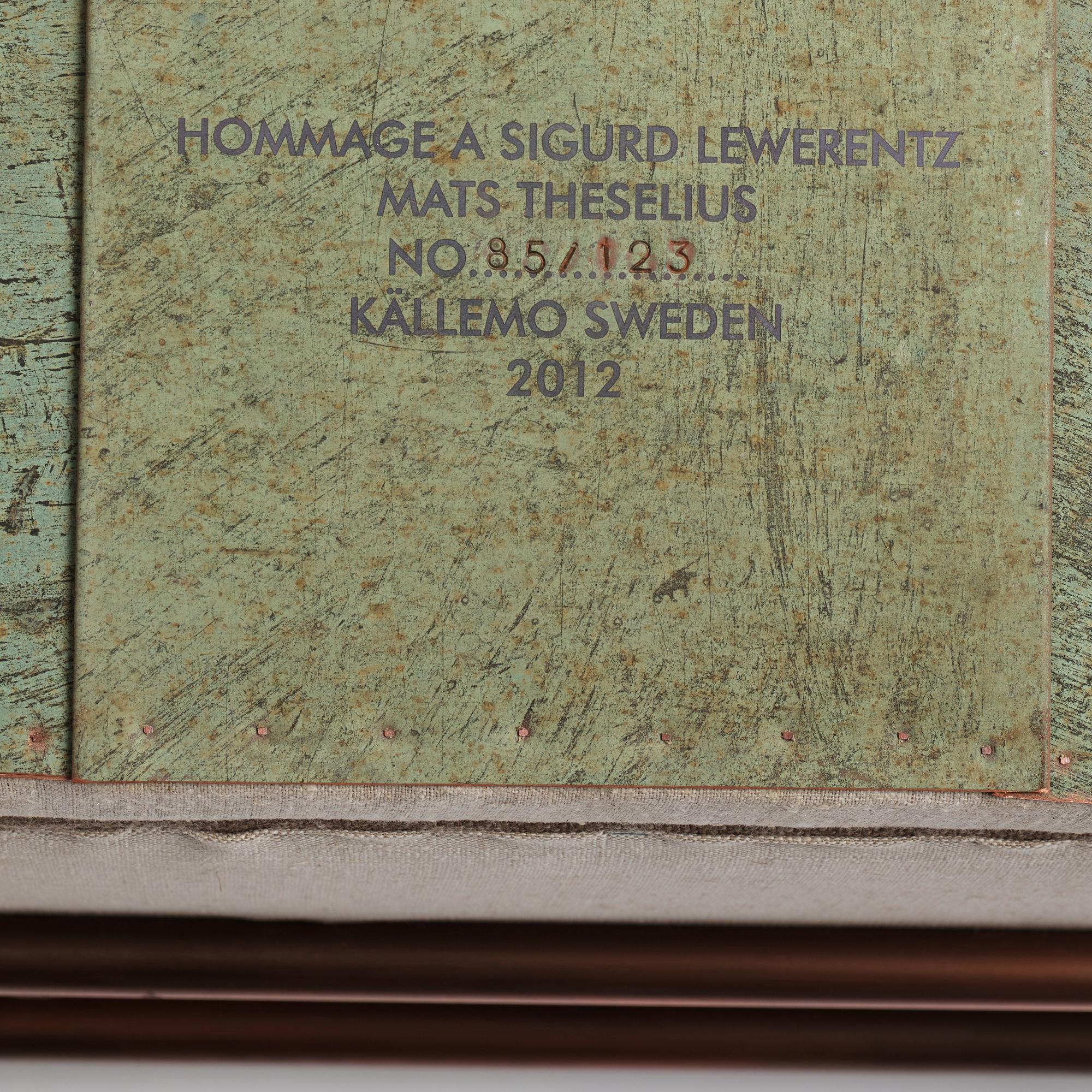 Mats Theselius, fåtölj, "Hommage à Sigurd Lewerentz", ed. 85/123, Källemo, Värnamo, efter 2012.