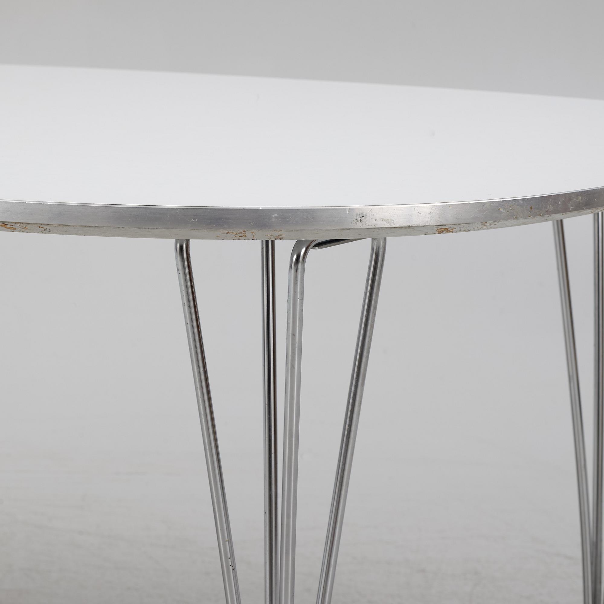 Bruno Mathsson & Piet Hein, matbord, "Superelips", Fritz Hansen, Danmark, 1981.