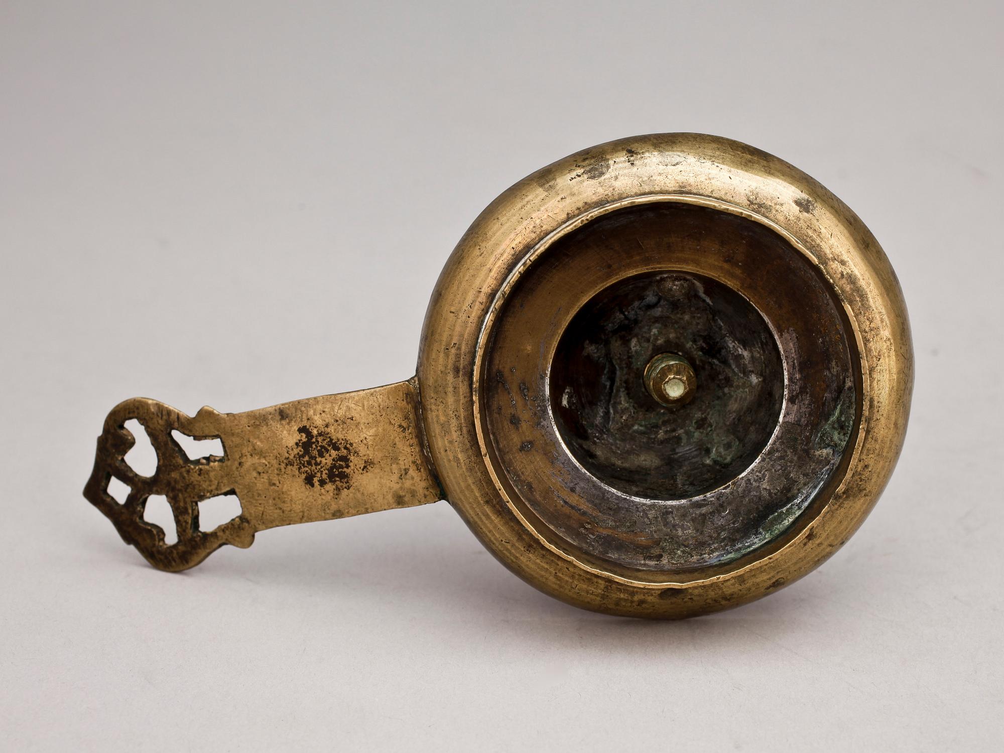 NATTLJUSSTAKE, mässing, 1600/1700-tal.
