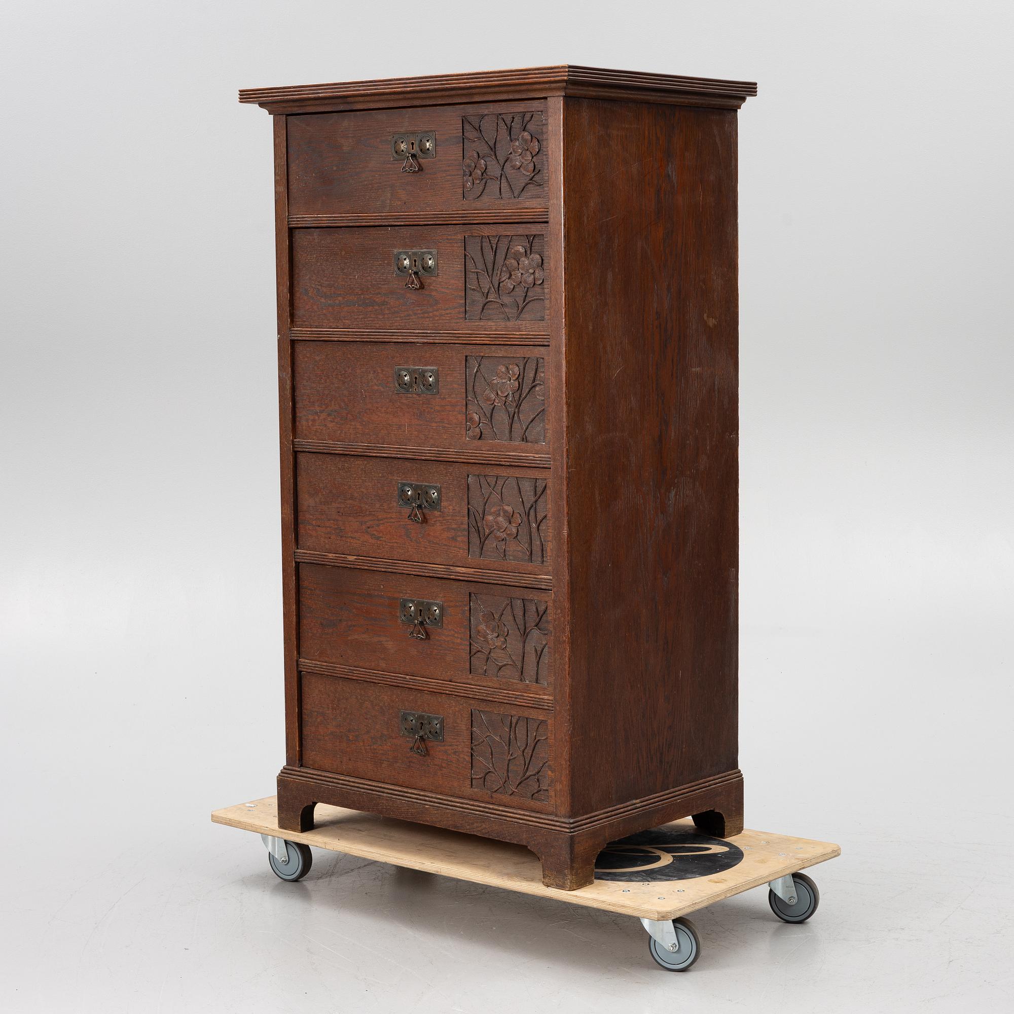 Chest of drawers, Jugend, Sweden, circa 1910.