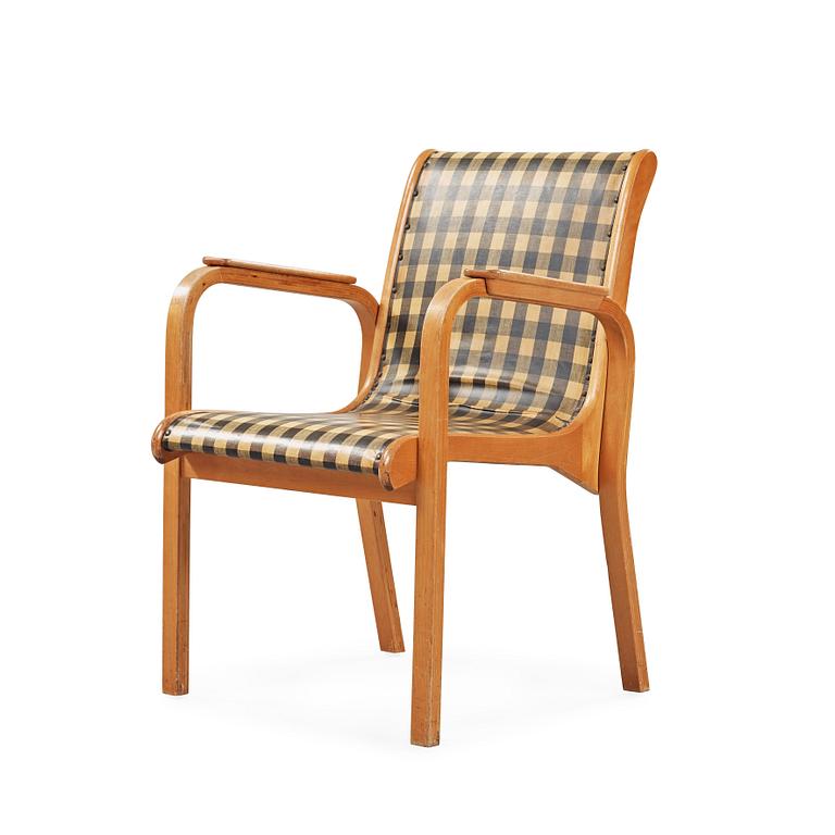 An Alvar Aalto armchair, Aalto Design Hedemora, Sweden 1940-50's.