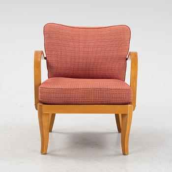 Wilhelm Knoll, fåtölj, Swedish Modern, Knolls Moderna Möbler, 1940-tal.