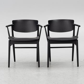 Oki Sato/Nendo, a pair of "No. 1" armchairs, Republic of Fritz Hansen, 2019.