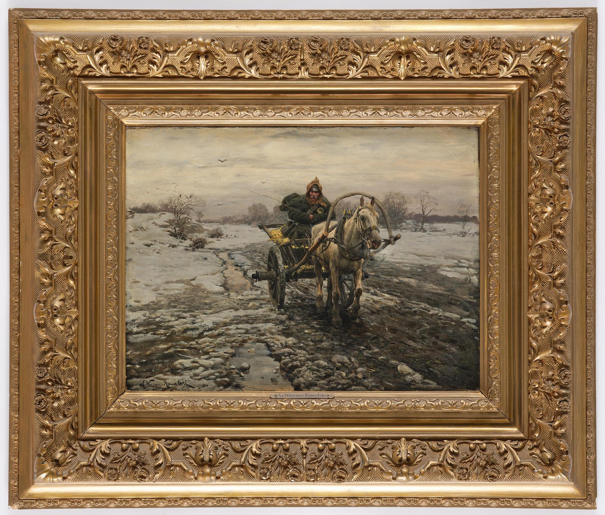 Alfred von Wierusz-Kowalski, "Postboten in Polen" (Brevbärare i Polen).