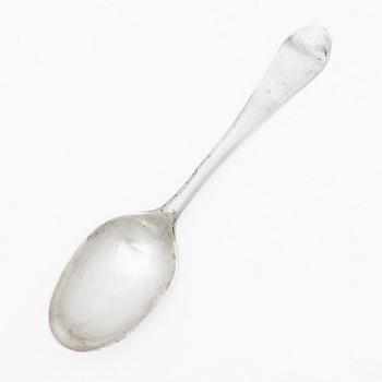 A Swedish silver spoon, mark of Niclas Gierman, Karlstad (active -1723-1730).