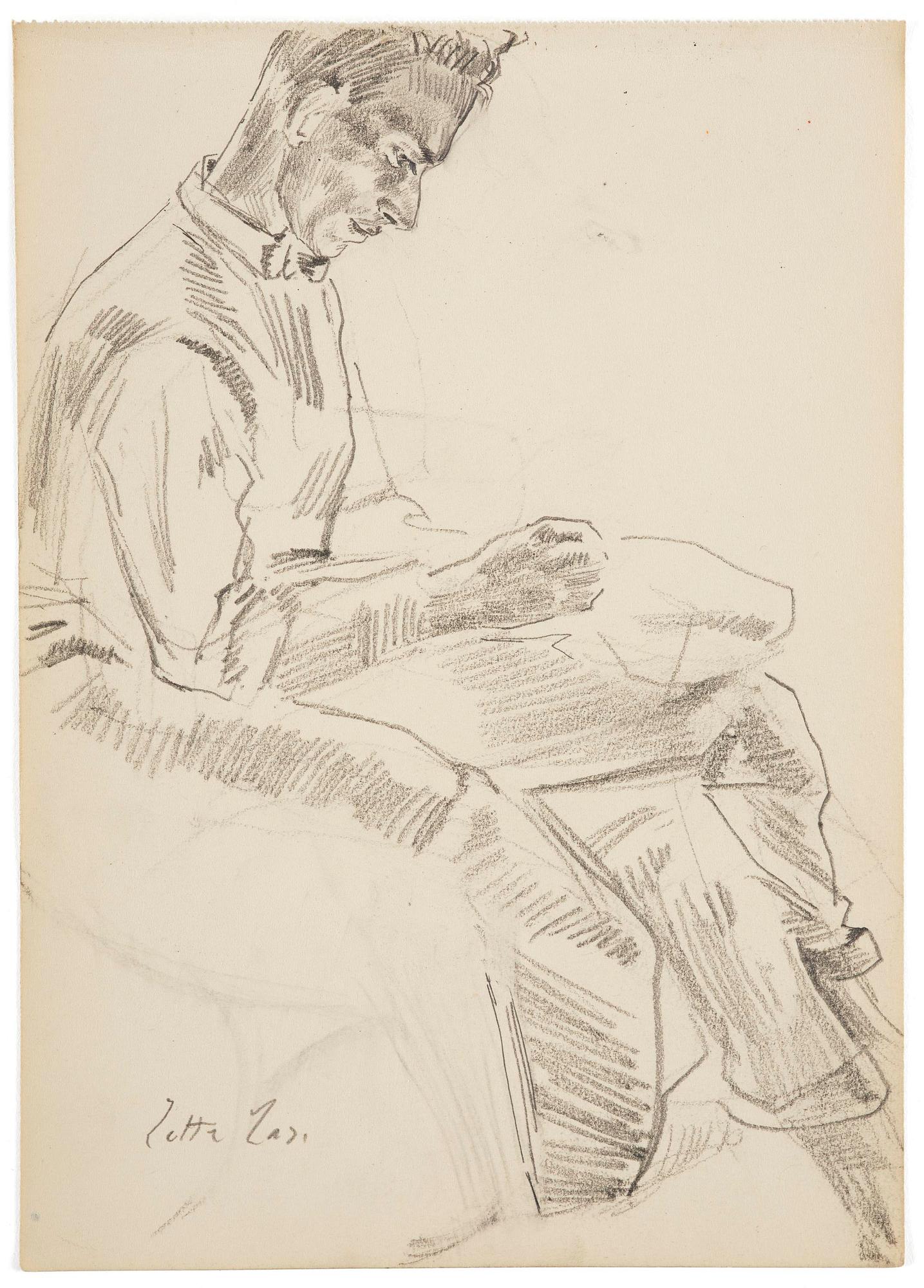 Lotte Laserstein, Bobby tecknar.