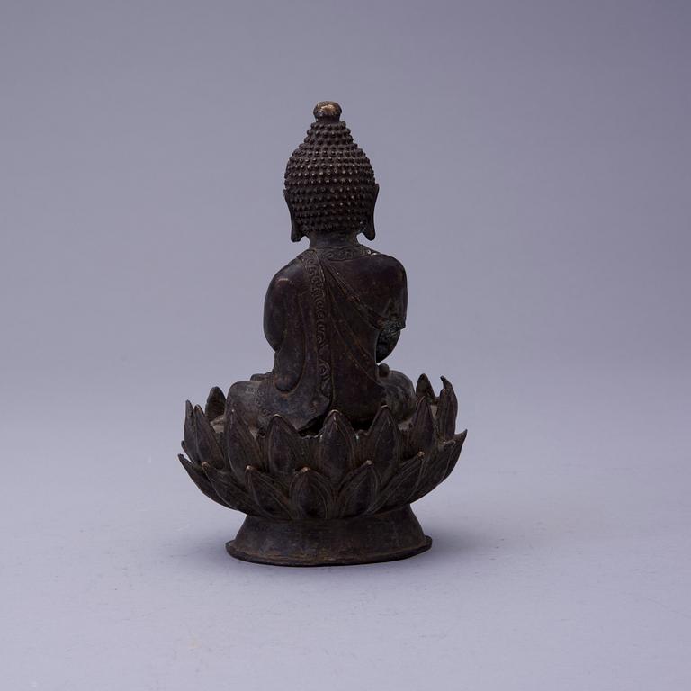 BUDDHA, skulptur, mässing, Kina / Tibet, 1900-tal.