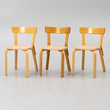 Alvar Aalto, a set of six chairs model 69, Artek, Finland, second half of the 20th century.