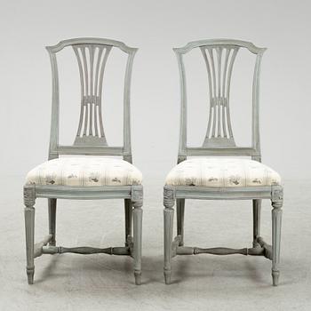 Stolar, 12 st, gustaviansk stil, 1900-tal.