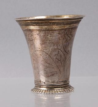 BÄGARE, silver, otydl mästar- och stadsstämpel, Sverige 1784.