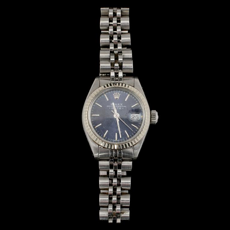 DAMARMBANDSUR, Rolex, Oyster Perpetual, Date, stål, 1980.