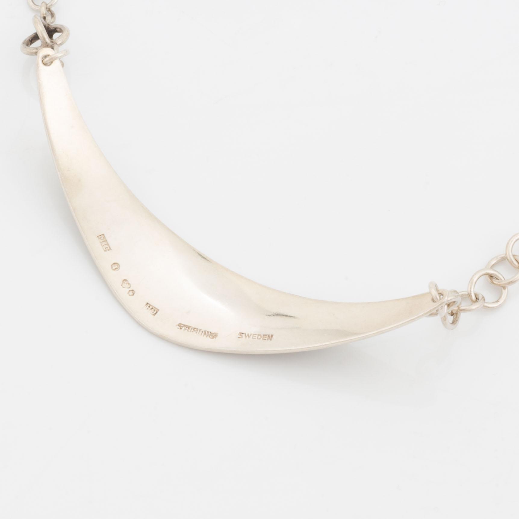 A silver and enamel Michelsen necklace.