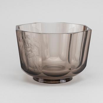 A Simon Gate signed glass bowl.