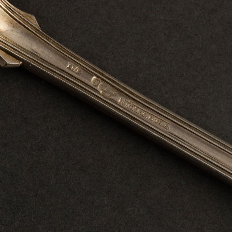 GUSTAF MÖLLENBORG, ragusked, silver, Stockholm 1834.