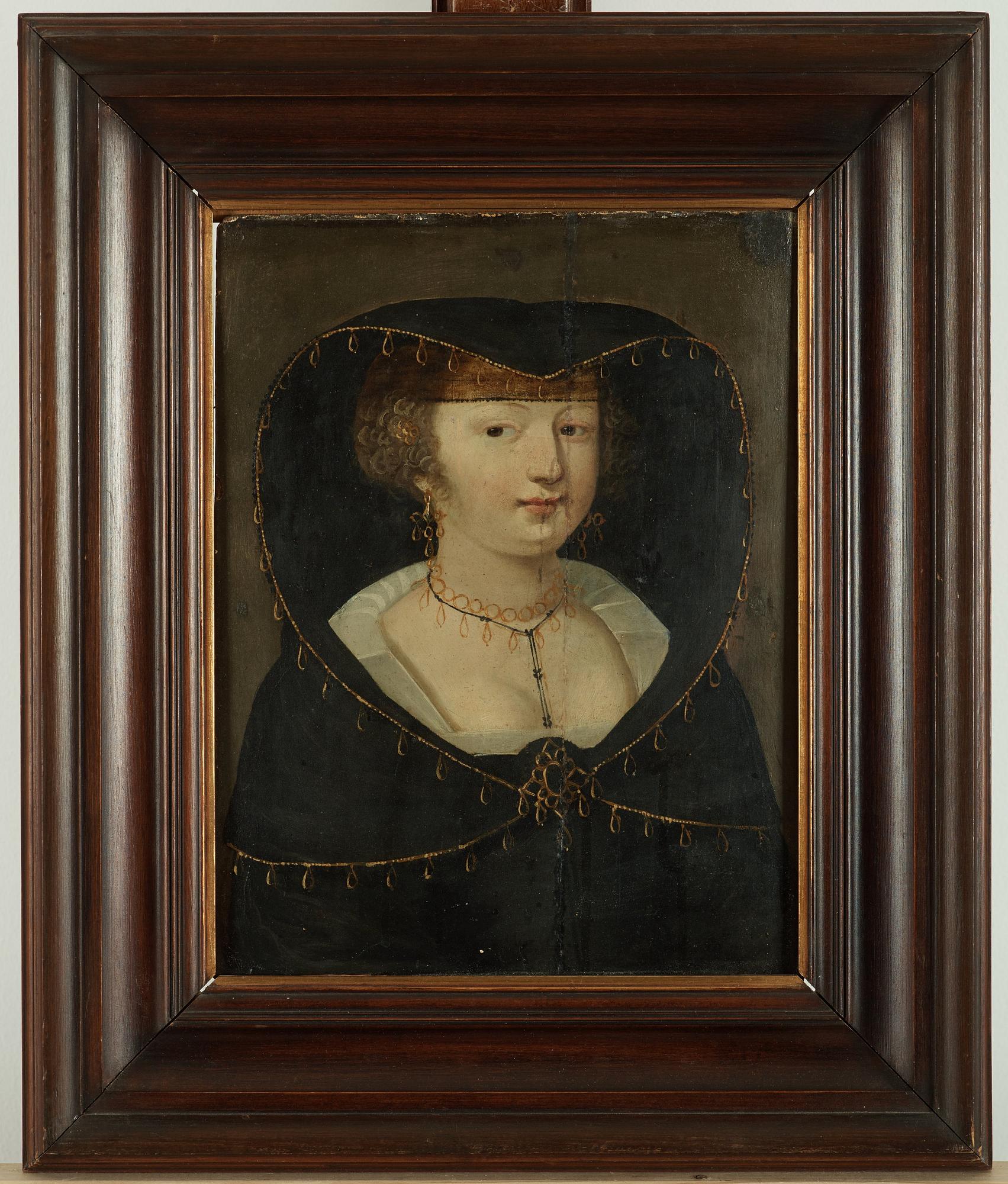 Unknown artist 17th Century. Lady in a black cape.