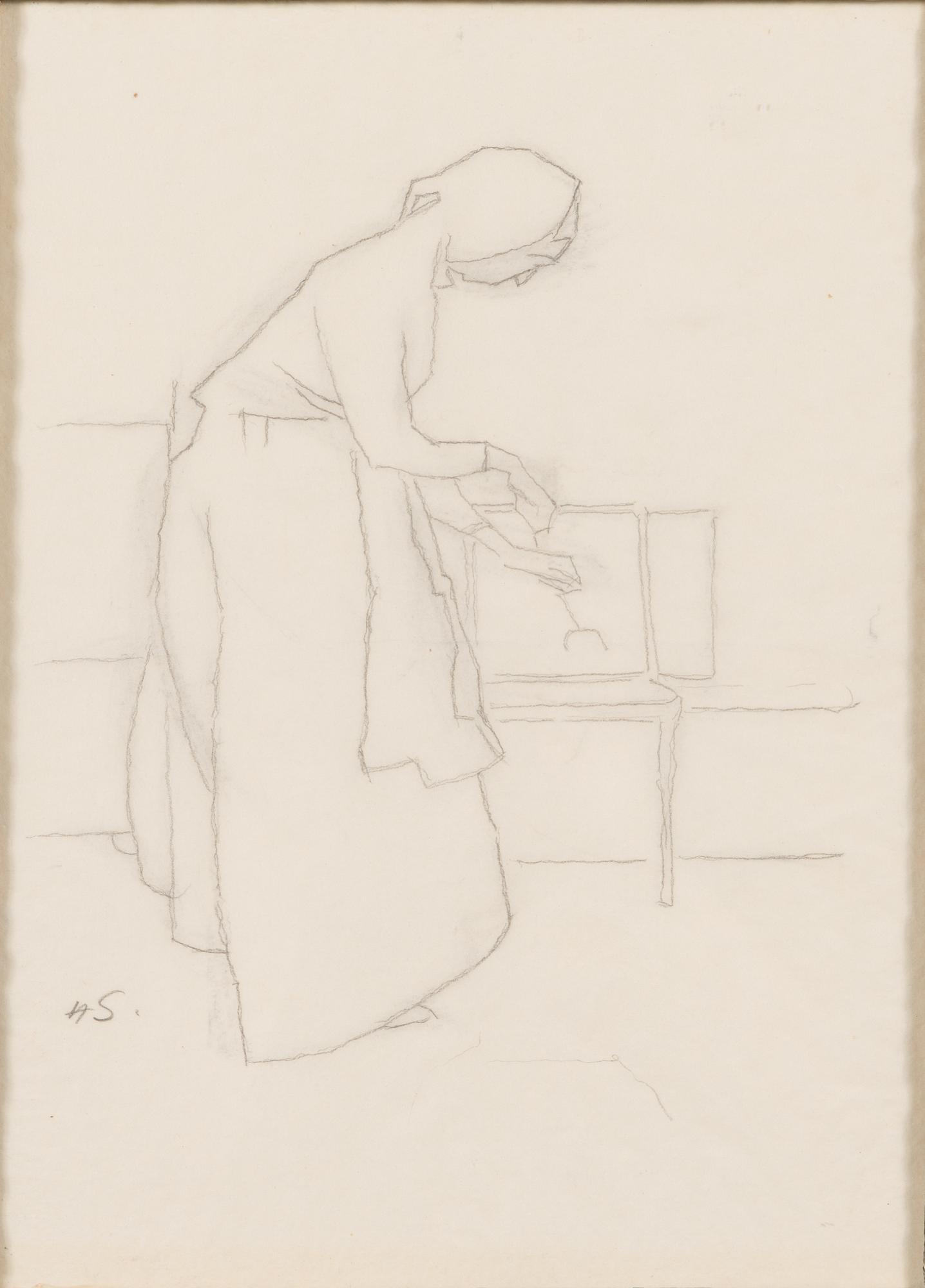 Helene Schjerfbeck, At the Hearth.