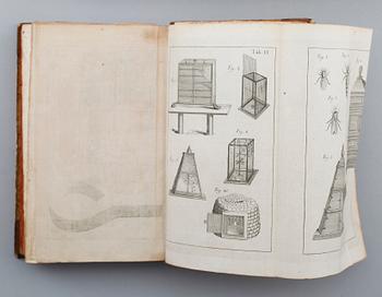 BÖCKER: NYA SWENSKA ECONOMISKA DICTIONNAIREN AV JohanFischerström, 1-3, tryckta 1779-81, 2 volymer.