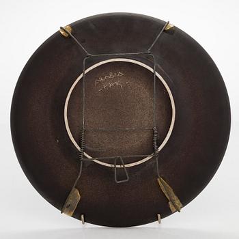 Friedl Holzer-Kjellberg, A stoneware dish, signed ARABIA -F.H.Kj.-.