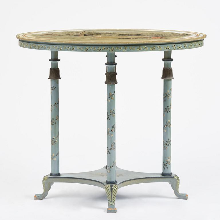 Carl Malmsten, an oval Swedish Grace table, cabinetmaker Albin Johansson, Stockholm, for Villa Kvikkjokk, 1927.