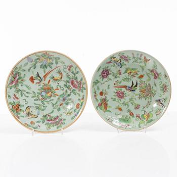 A set of 25 Canton famille rose dishes, 19th century.