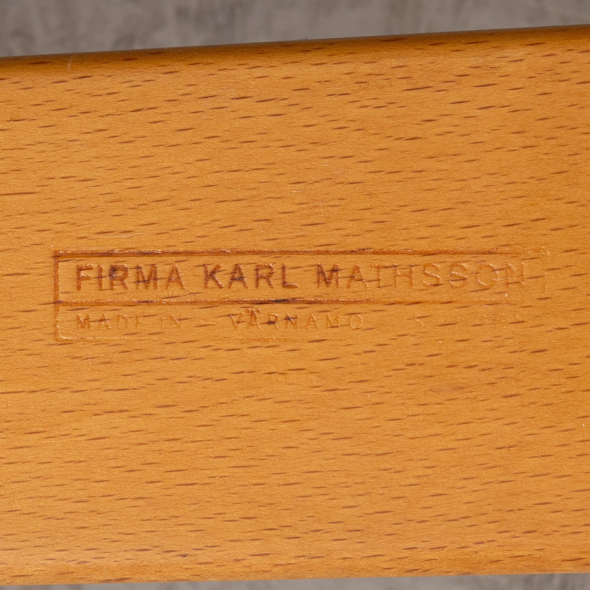 Bruno Mathsson, karmstolar, ett par, "Eva", Firma Karl Mathsson, 1976.