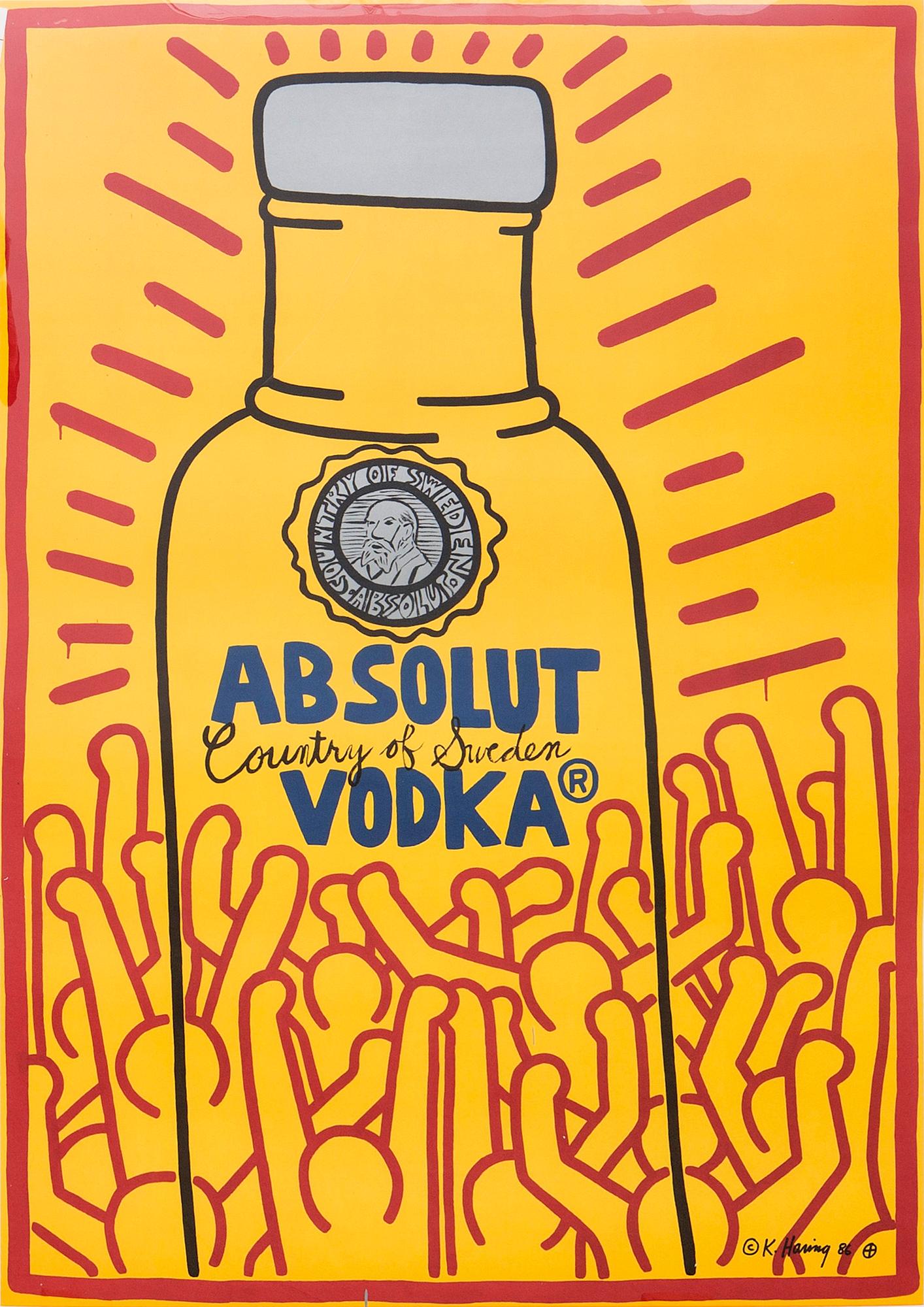 Keith Haring, "Absolut Haring", 1986.